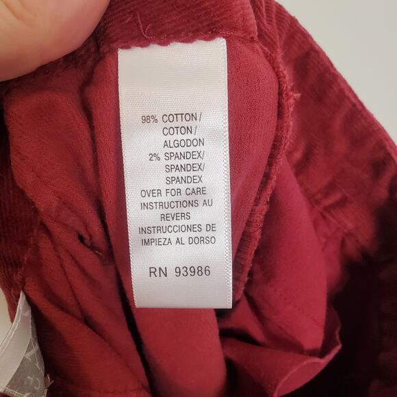Vintage 90s Y2K Corduroy Pants Maroon 29" - Picture 10 of 11
